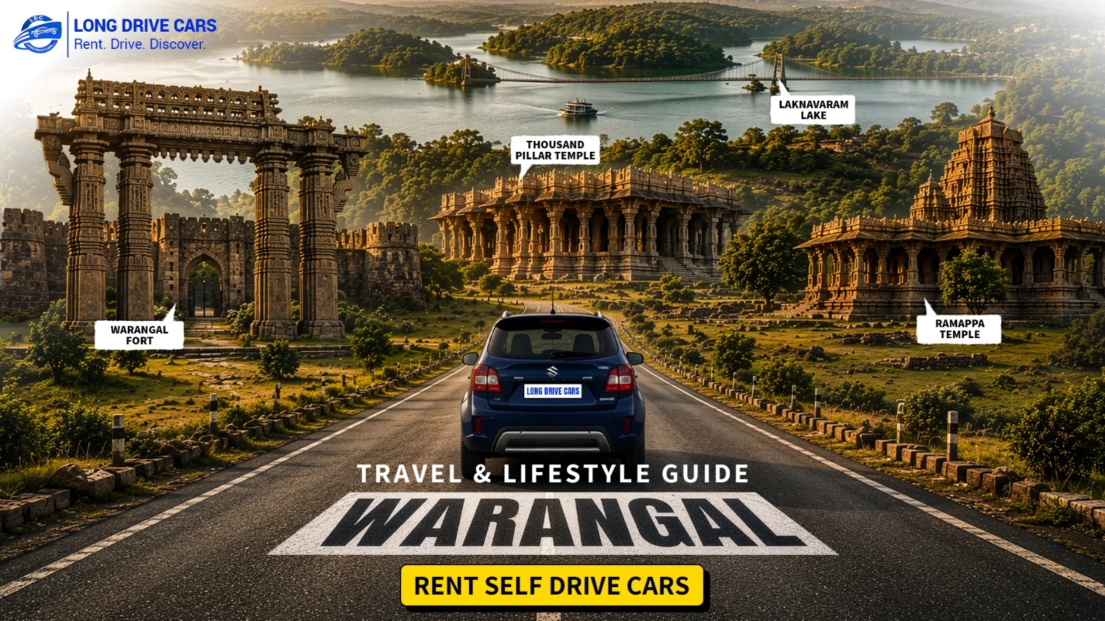 Rent a self drive car in Hyderabad for Warangal road trip